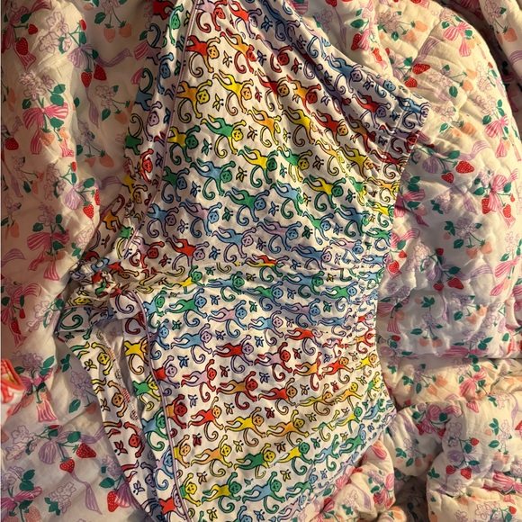 Roller Rabbit Multicolor Monkey Print Pajama Set - Picture 4 of 5